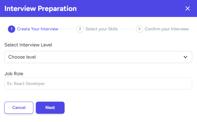 AI Interview Prep Mockup