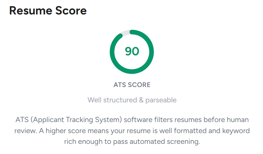 Resume Score and Download