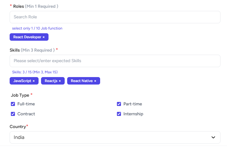 Complete Profile and Resume